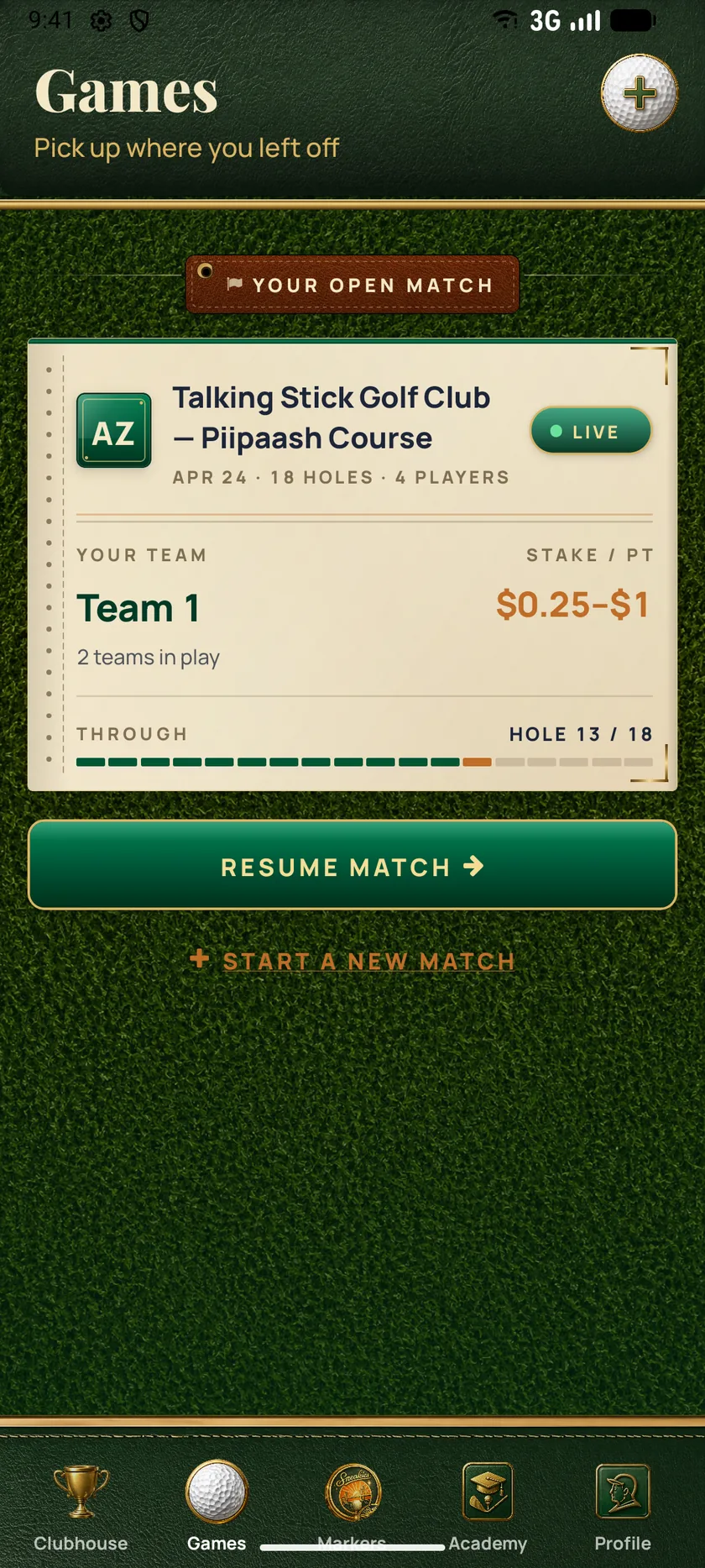 The Sneakies games tab showing an open match