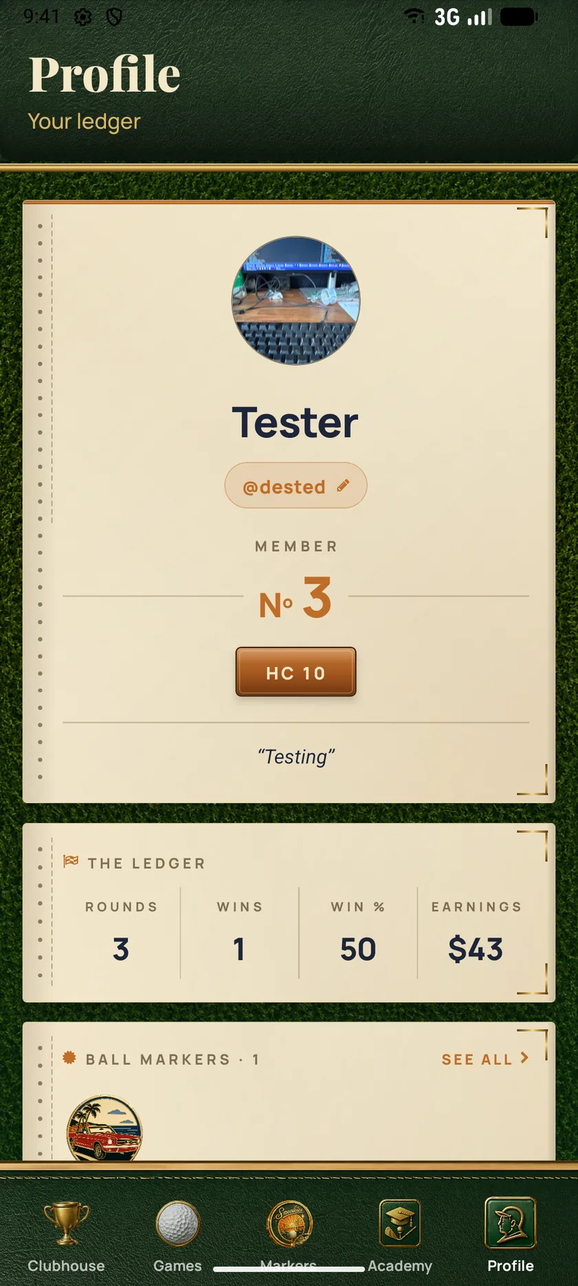 A Sneakies player profile with lifetime stats